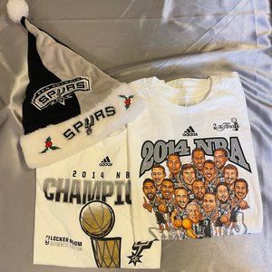 Spurs T-shirts & Santa Hat Bundle